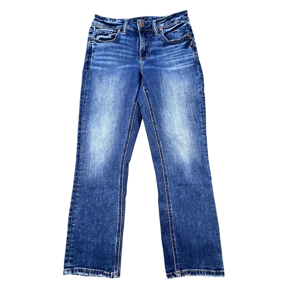 Silver Jeans Blue Suki Capri Women W27 L23.5 Mid Rise Slim Fit Denim